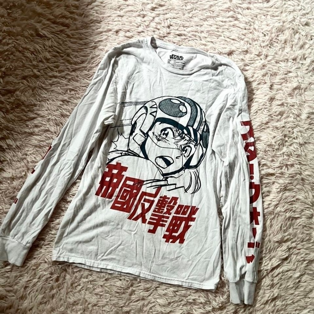 Star Wars Japanese Poster Art Luke Skywalker Empire Strikes Back Nerd Tee Mens S